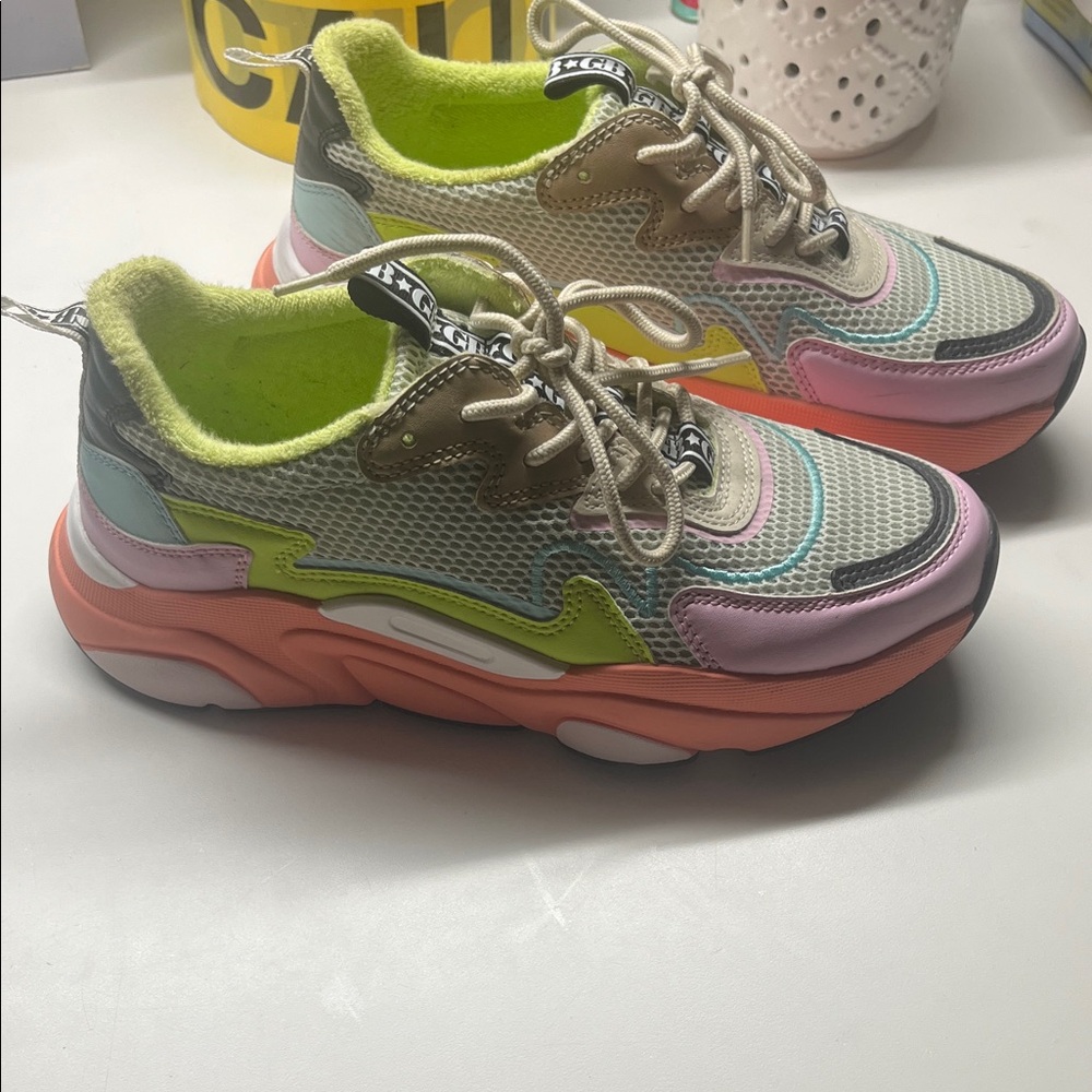 Gianni Bini . Chunky Multicolor Sneakers . Womens size 8.5 . Worn once